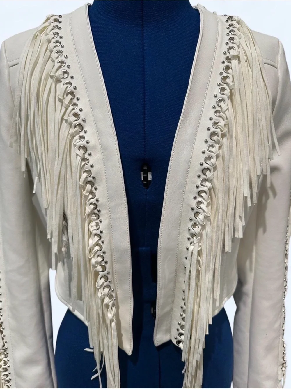 Azalea Wang Olivier White Fringe Jacket Brand new with tags - Picture 2 of 6